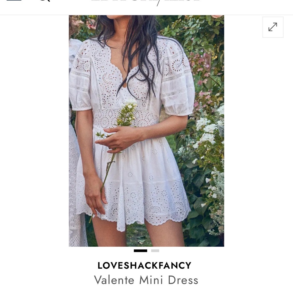 LoveShackFancy White Eyelet Mini Dress - Picture 5 of 7